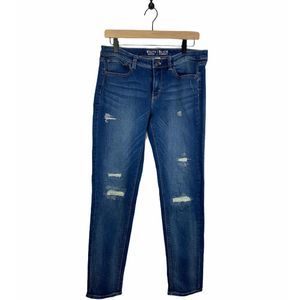 WHBM Girlfriend Jeans Straight Leg Distressed 6